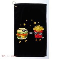 Burger And Fries Friends Cheeseburger Hamburger Golf Towel thumb 0