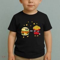 Burger And Fries Friends Cheeseburger Hamburger Toddler T-Shirt thumb 2