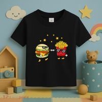 Burger And Fries Friends Cheeseburger Hamburger Toddler T-Shirt thumb 3