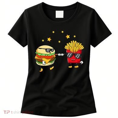 Burger And Fries Friends Cheeseburger Hamburger Women's T-Shirt
