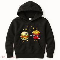 Burger And Fries Friends Cheeseburger Hamburger Kids Hoodie thumb 0