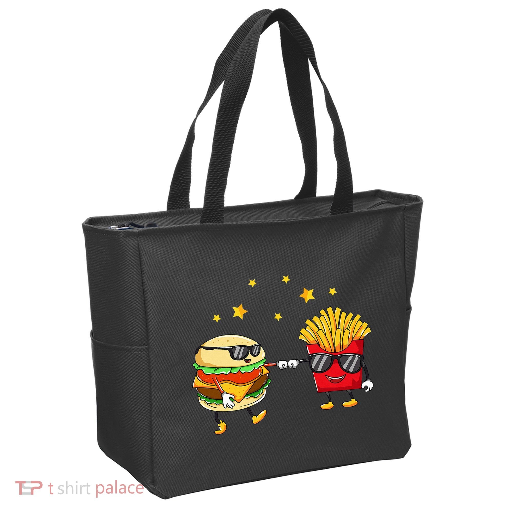 Burger And Fries Friends Cheeseburger Hamburger Tote Bag