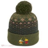 Burger And Fries Friends Cheeseburger Hamburger The Baniff Cuffed Pom Beanie thumb 0