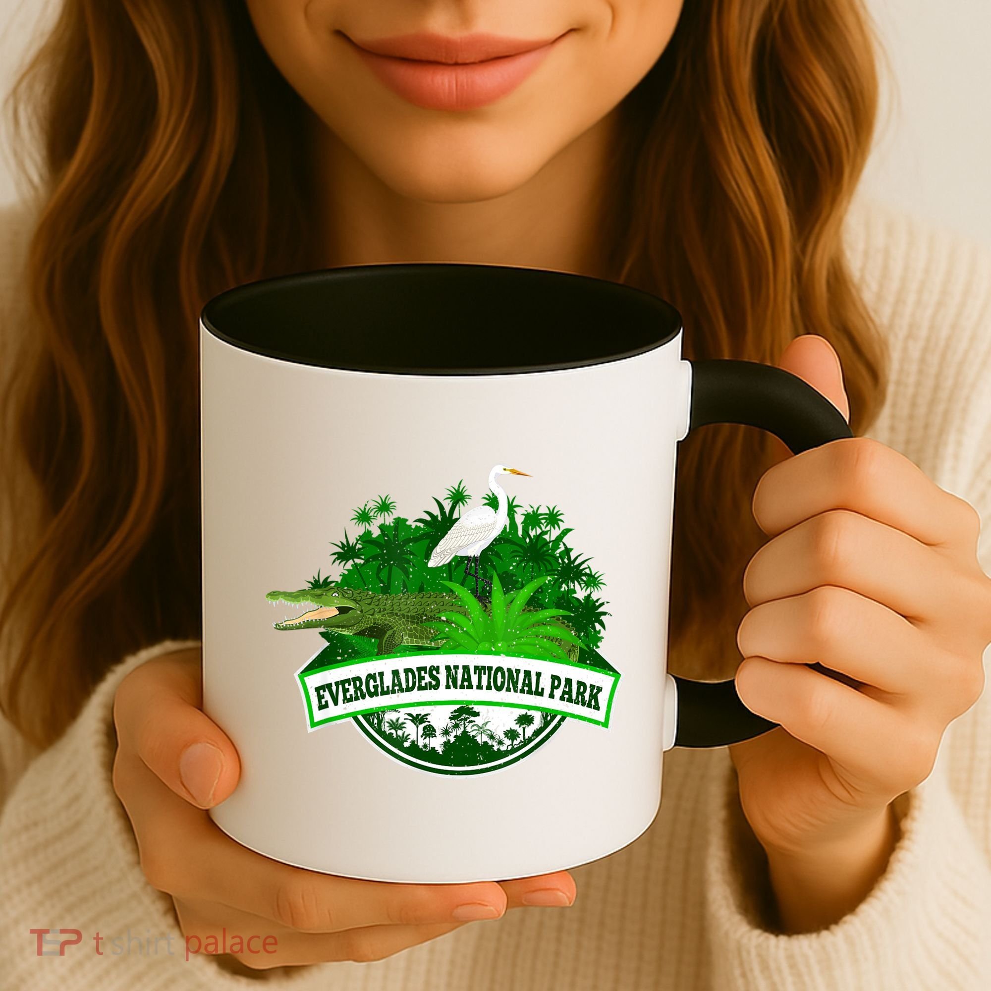 Bird And Florida Alligator Of Everglades National Park Coffee Mug