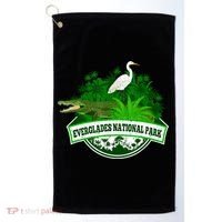 Bird And Florida Alligator Of Everglades National Park Golf Towel thumb 0