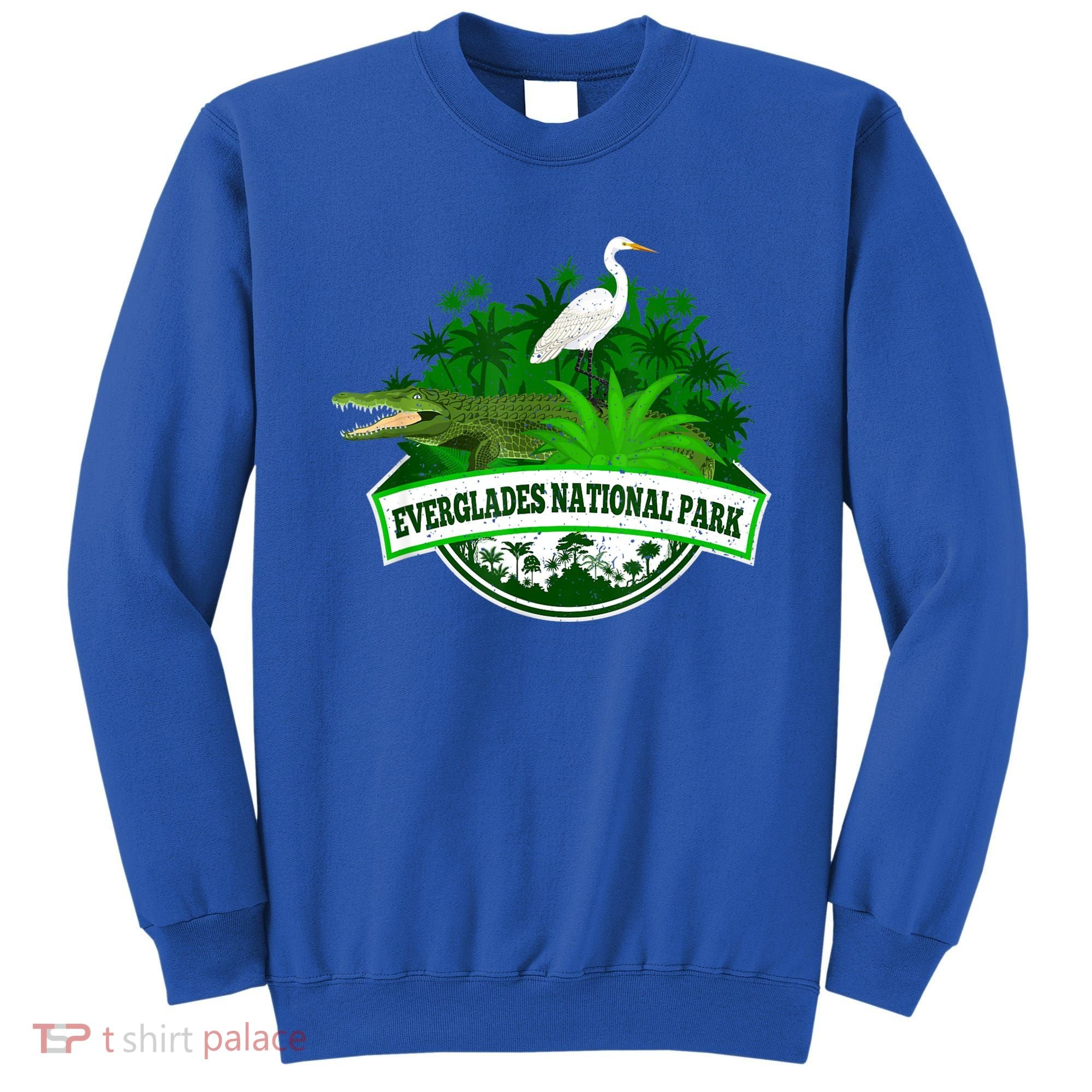 Bird And Florida Alligator Of Everglades National Park Sweatshirt