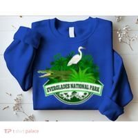 Bird And Florida Alligator Of Everglades National Park Sweatshirt thumb 2