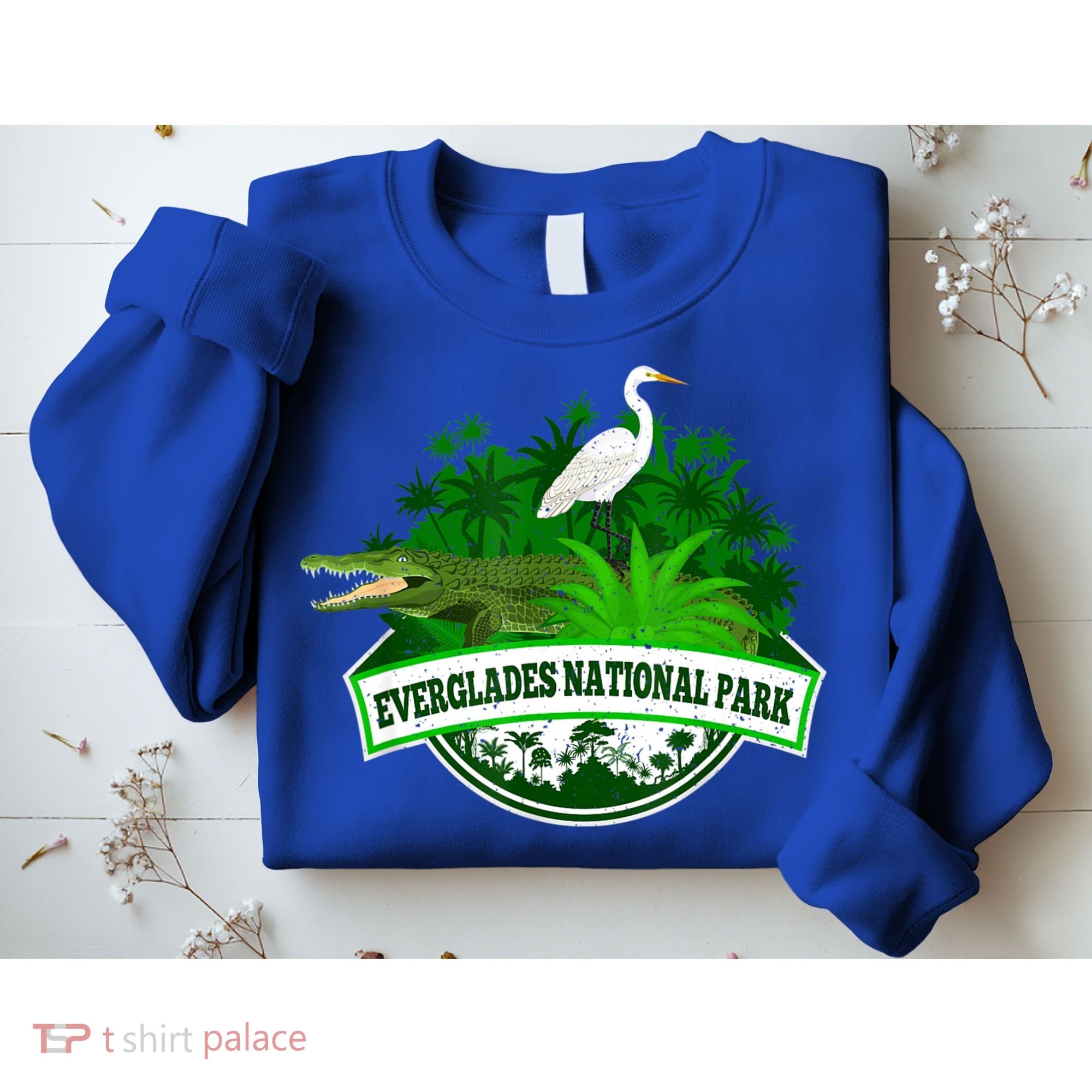 Bird And Florida Alligator Of Everglades National Park Sweatshirt