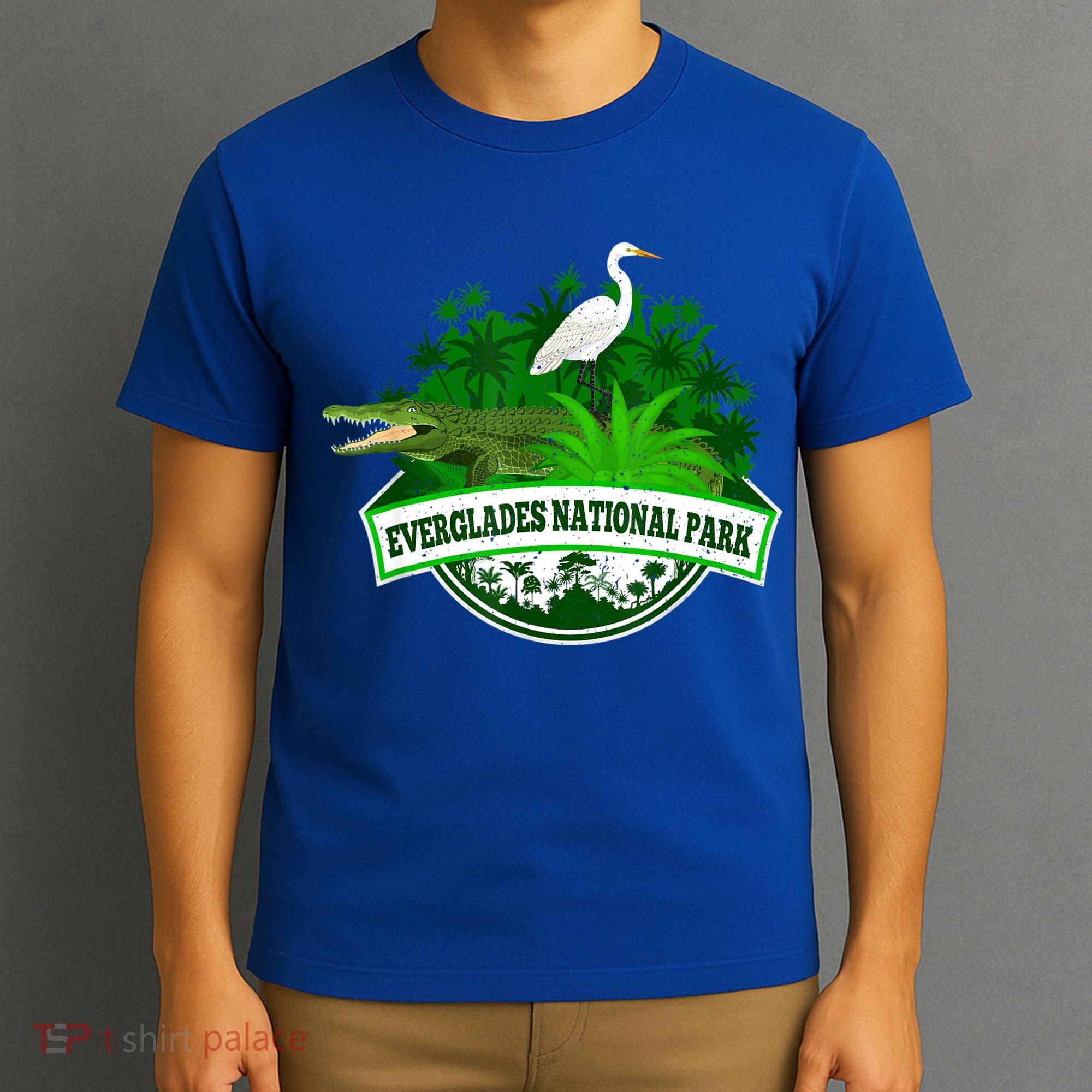 Bird And Florida Alligator Of Everglades National Park T-Shirt