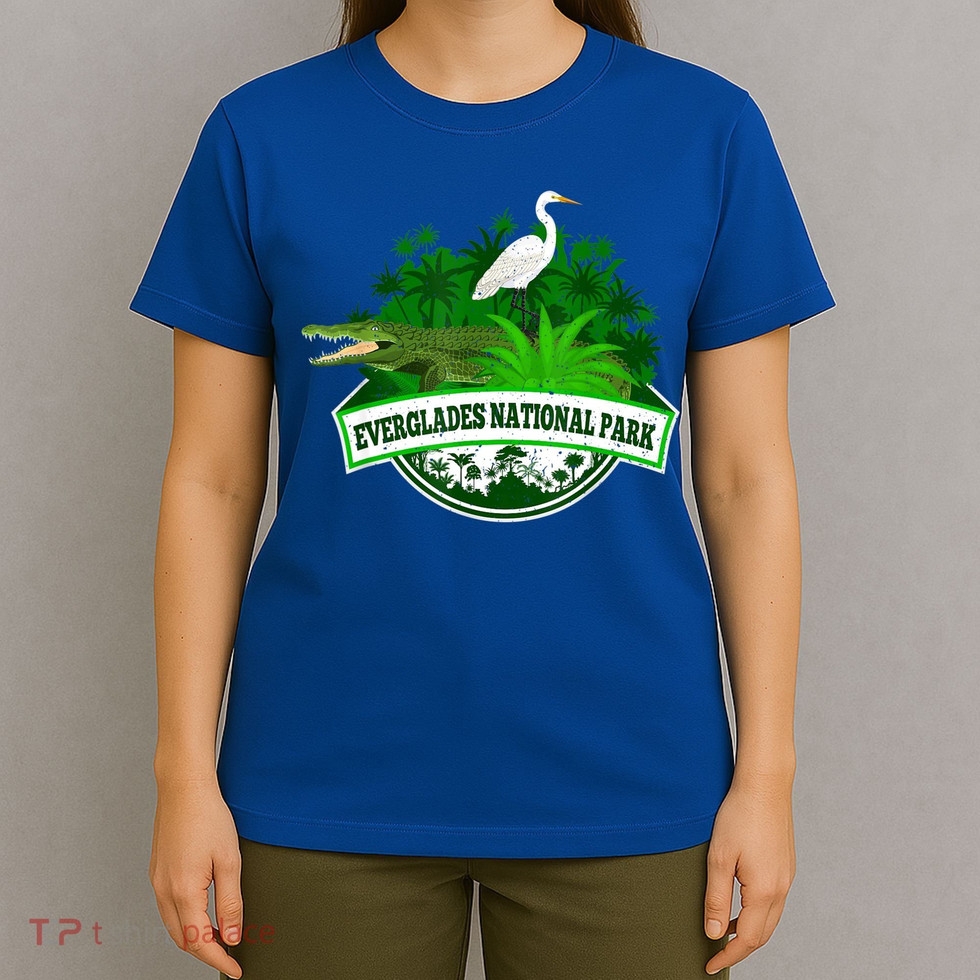 Bird And Florida Alligator Of Everglades National Park T-Shirt