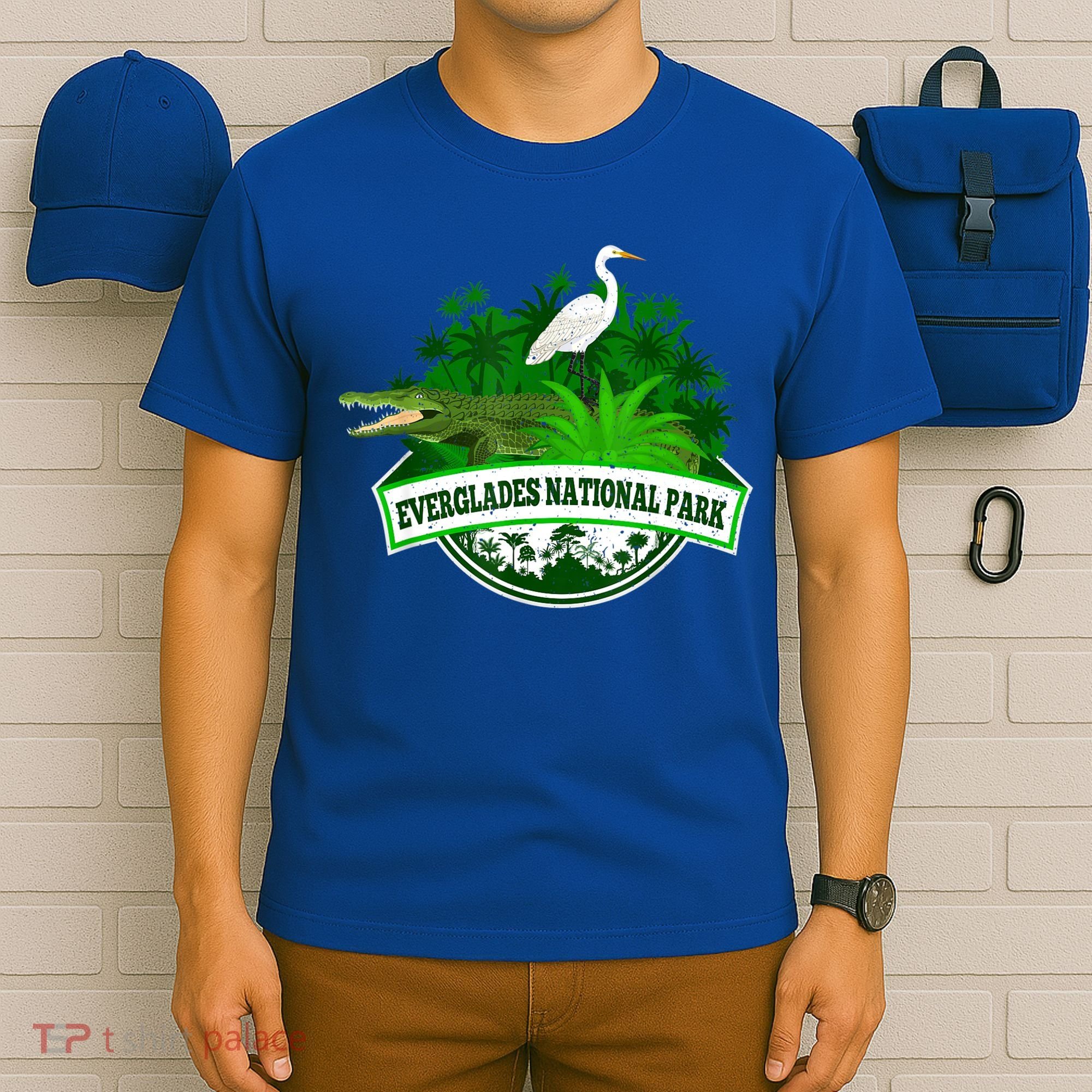 Bird And Florida Alligator Of Everglades National Park T-Shirt