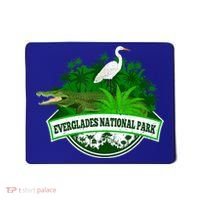Bird And Florida Alligator Of Everglades National Park Mousepad thumb 0