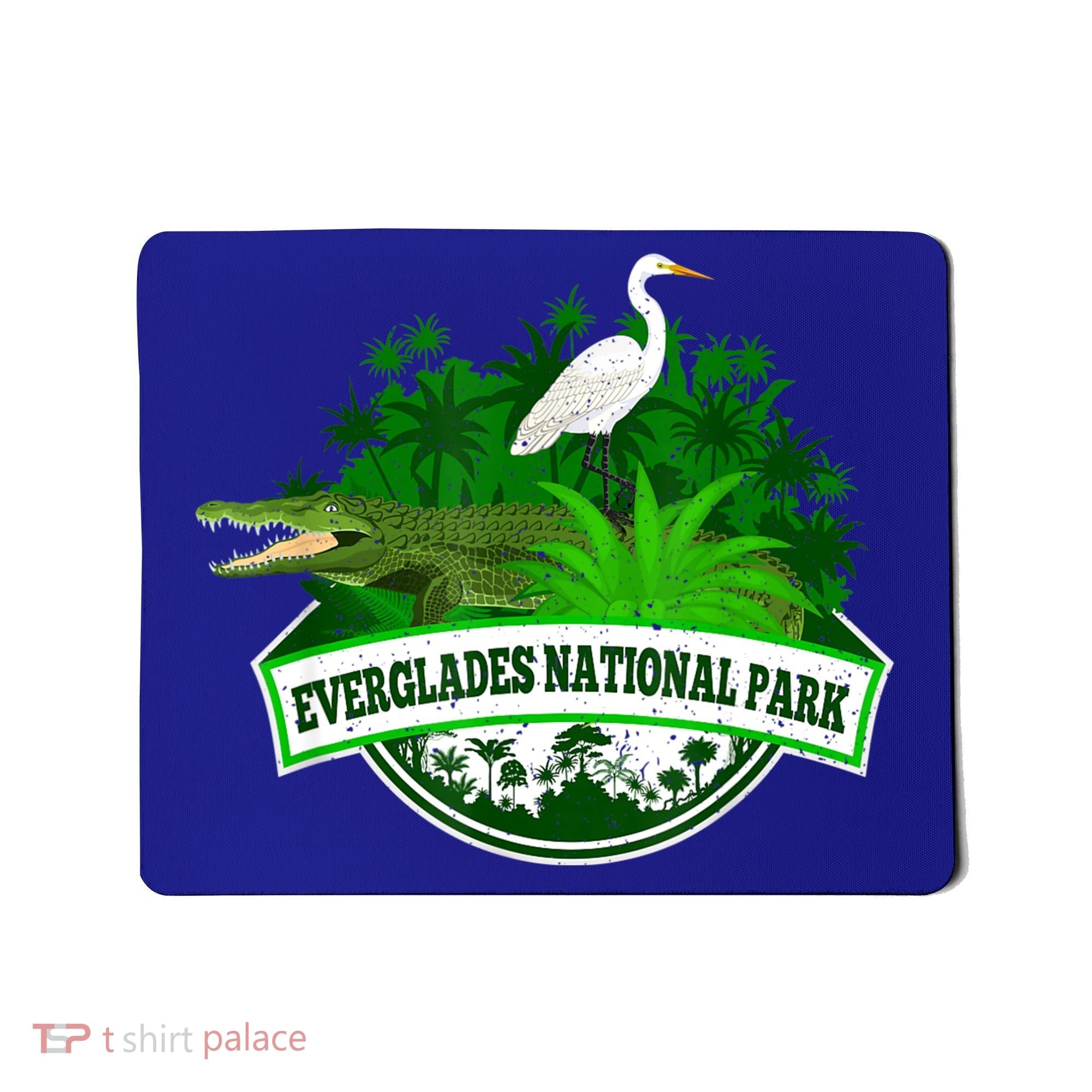 Bird And Florida Alligator Of Everglades National Park Mousepad
