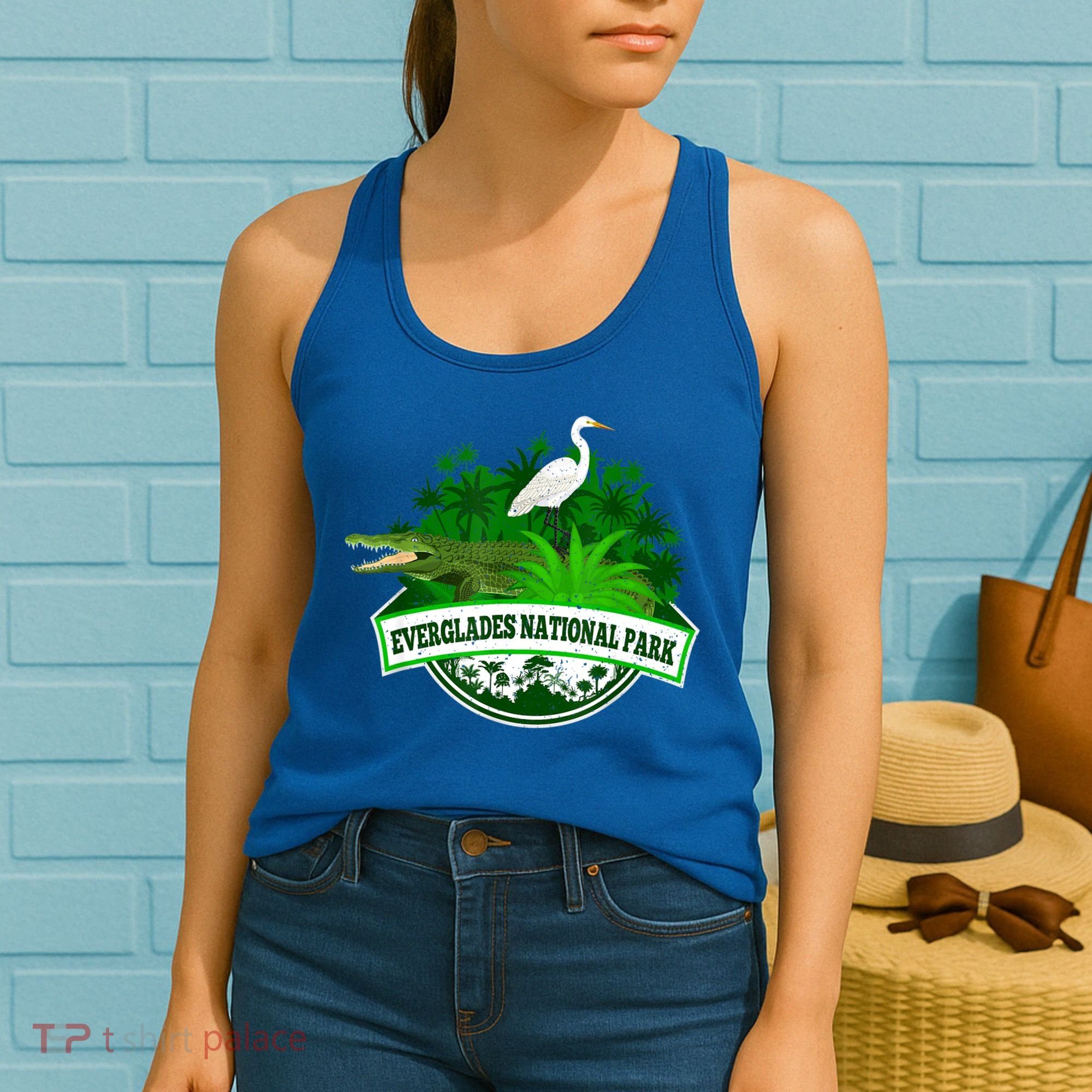 Bird And Florida Alligator Of Everglades National Park Women's Tank Top