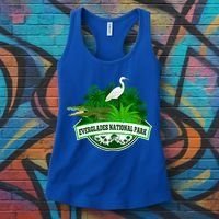 Bird And Florida Alligator Of Everglades National Park Women's Tank Top thumb 3