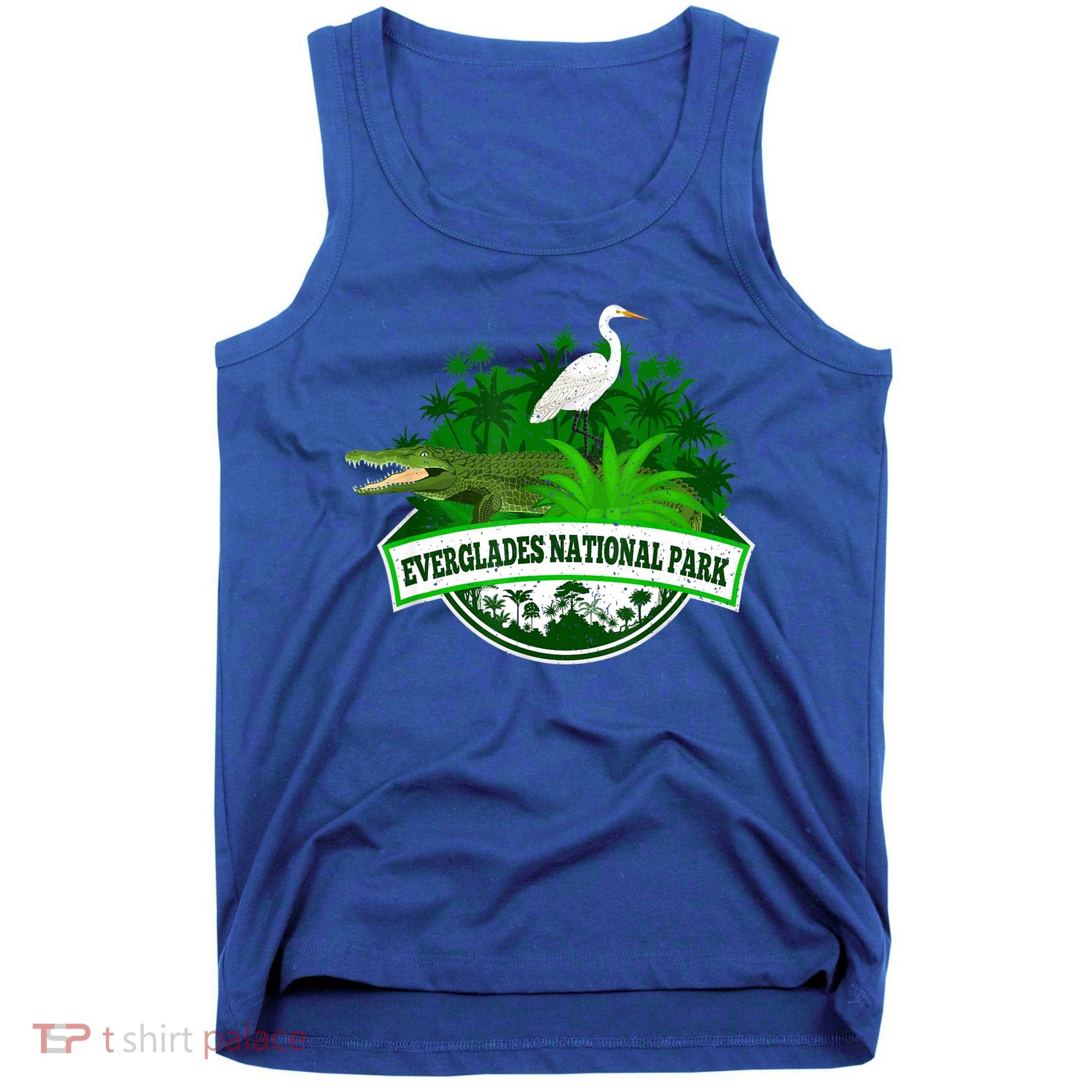 Bird And Florida Alligator Of Everglades National Park Tank Top
