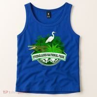 Bird And Florida Alligator Of Everglades National Park Tank Top thumb 2
