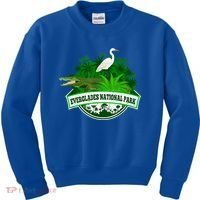 Bird And Florida Alligator Of Everglades National Park Kids Sweatshirt thumb 0