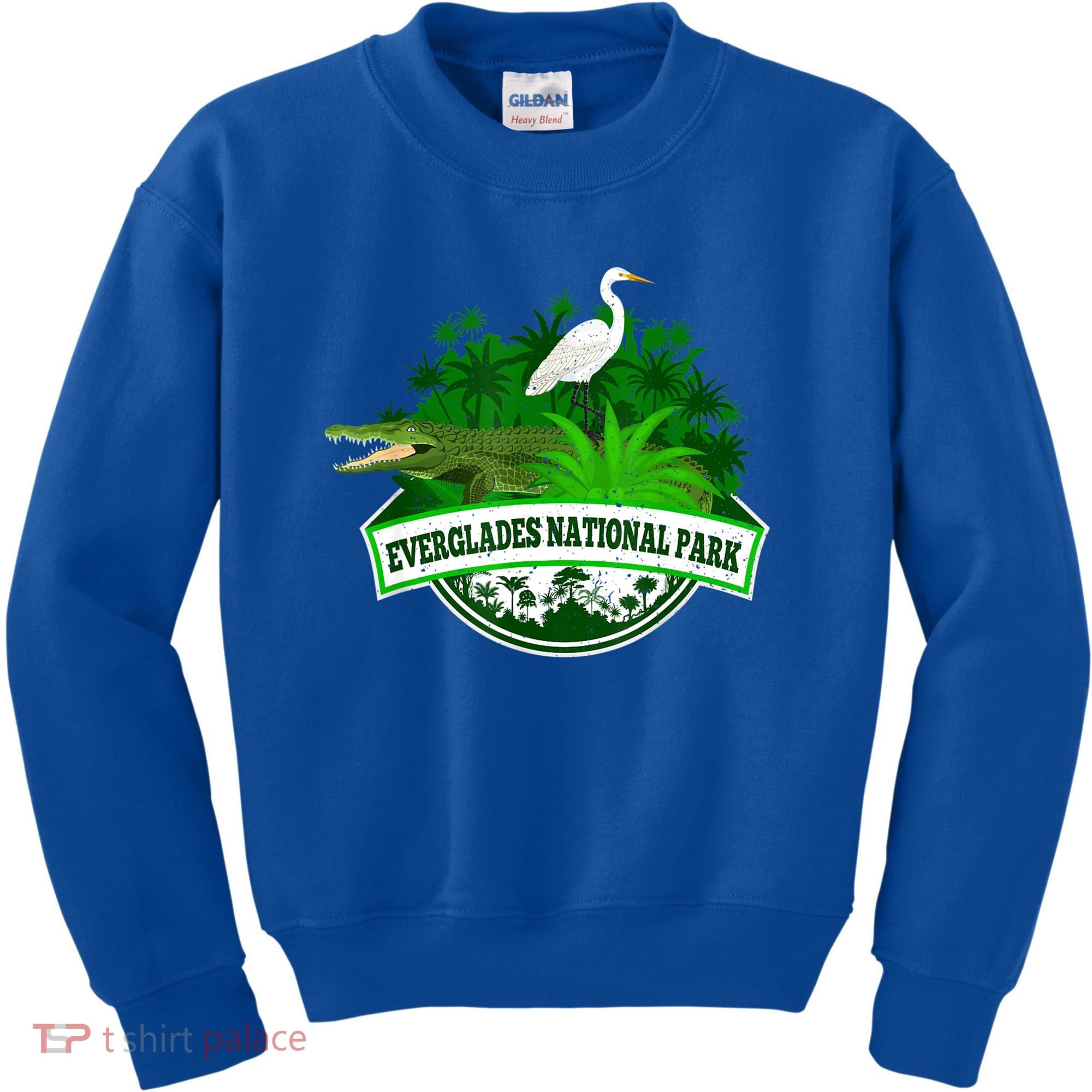 Bird And Florida Alligator Of Everglades National Park Kids Sweatshirt