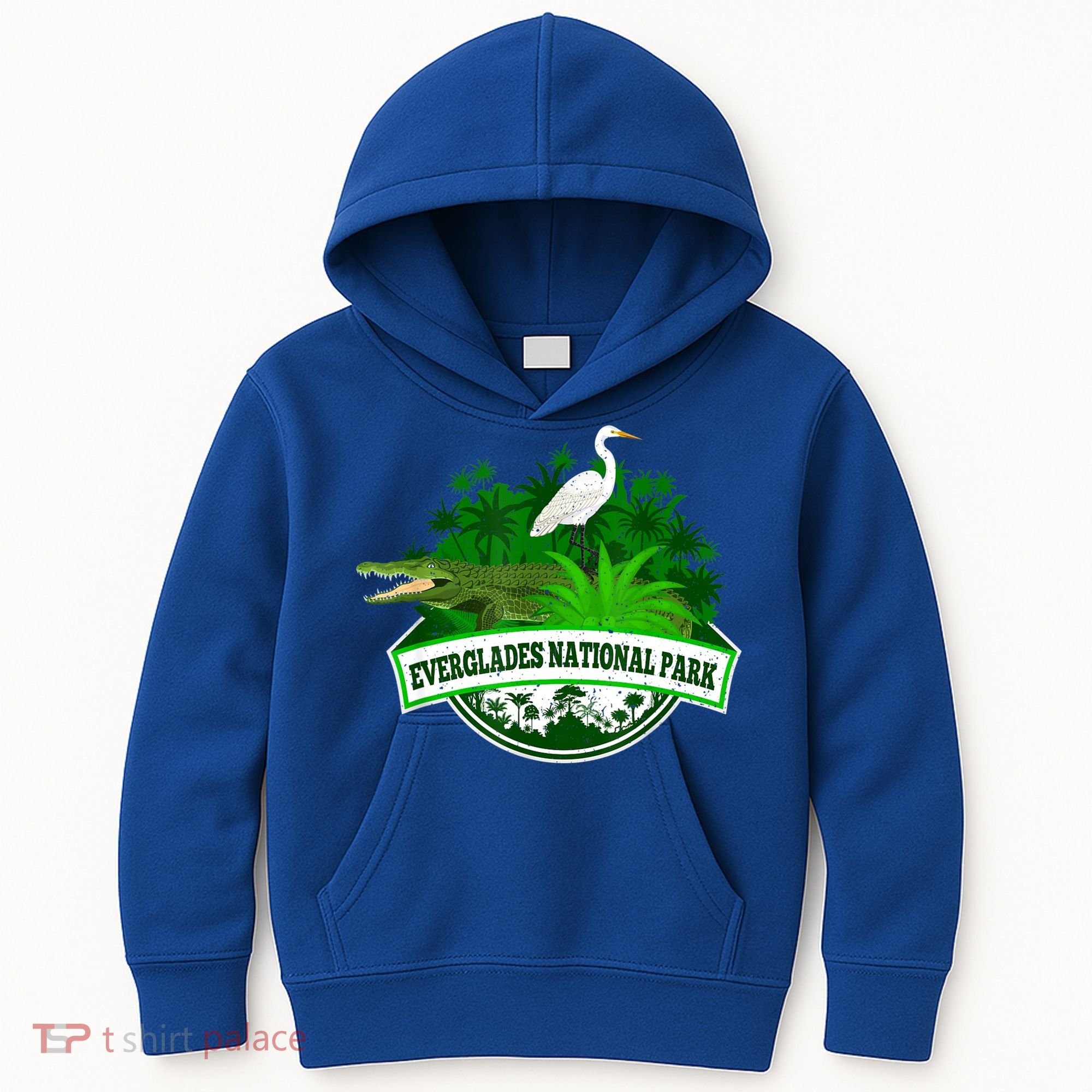 Bird And Florida Alligator Of Everglades National Park Kids Hoodie
