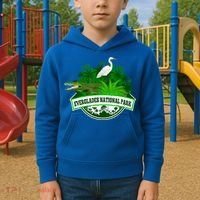 Bird And Florida Alligator Of Everglades National Park Kids Hoodie thumb 2