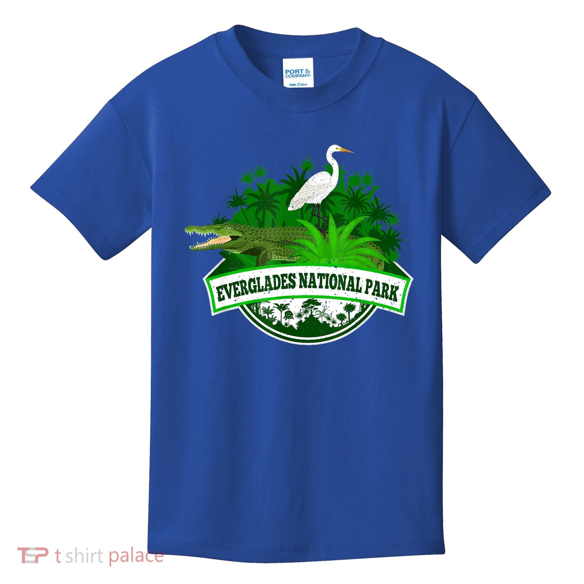 Bird And Florida Alligator Of Everglades National Park Kids T-Shirt