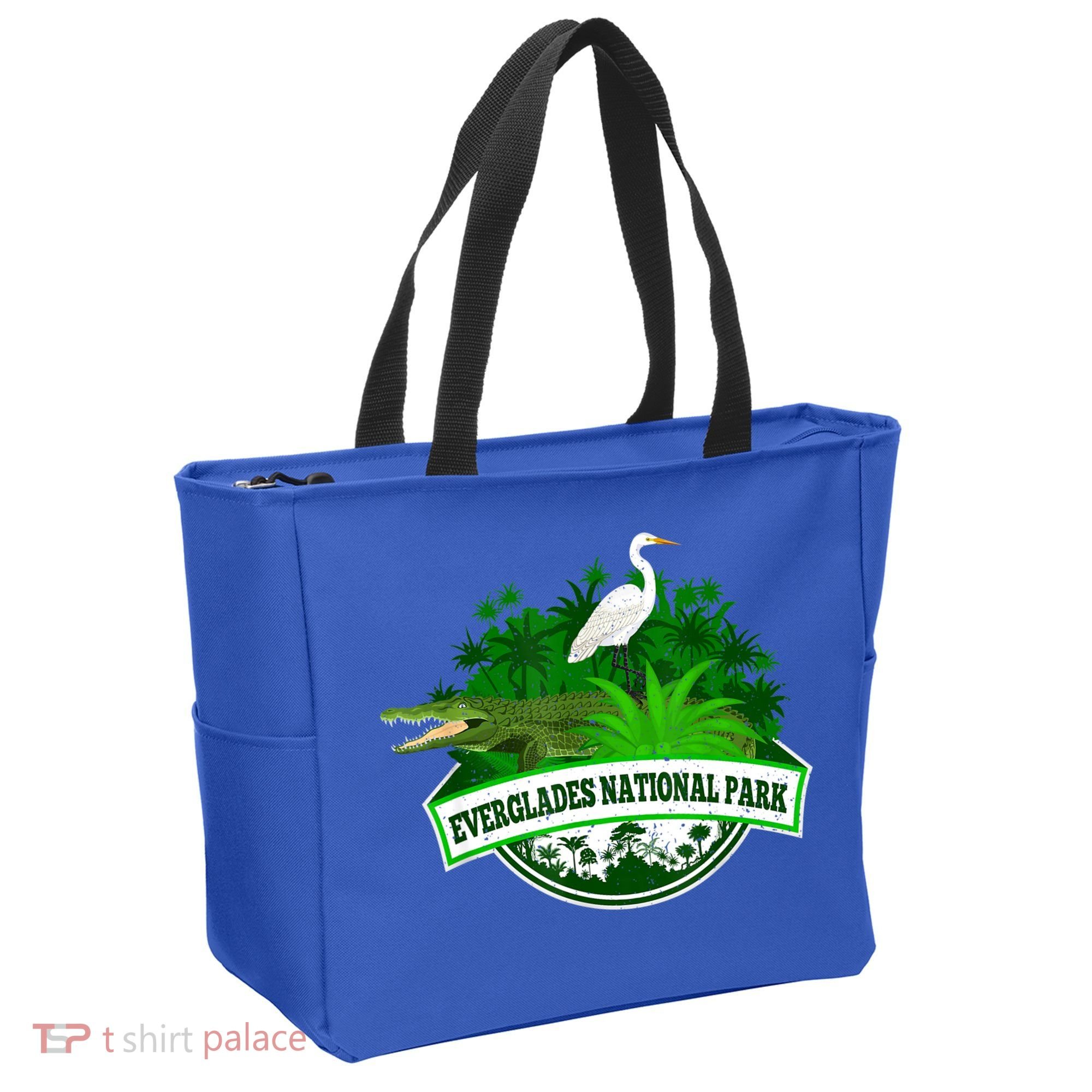 Bird And Florida Alligator Of Everglades National Park Tote Bag