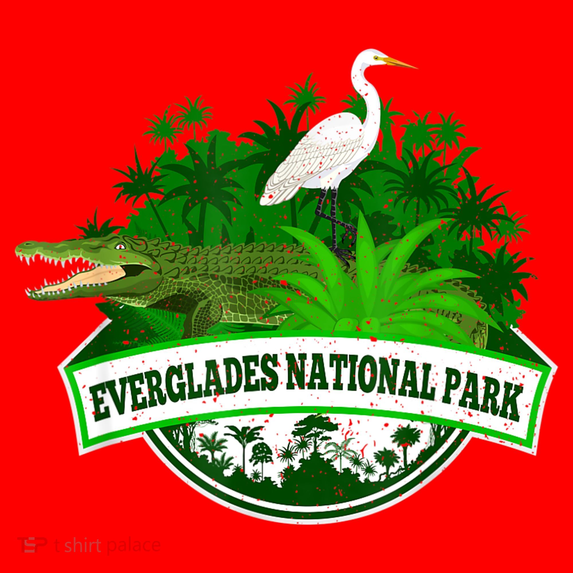 Bird And Florida Alligator Of Everglades National Park Santa Hat