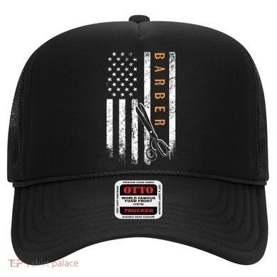 Barber American Flag Design Barbershop Hat