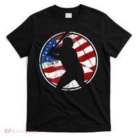Baseball American Flag Vintage Baseball T-Shirt thumb 0