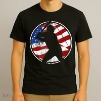 Baseball American Flag Vintage Baseball T-Shirt thumb 3