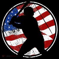 Baseball American Flag Vintage Baseball T-Shirt thumb 7