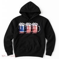 Beer American Flag 4th Of July Merica Drinking Usa Hoodie thumb 0