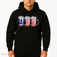Beer American Flag 4th Of July Merica Drinking Usa Hoodie thumb 2