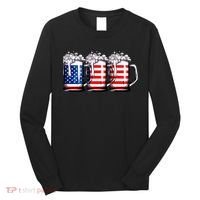 Beer American Flag 4th Of July Merica Drinking Usa Long Sleeve Shirt thumb 0