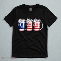 Beer American Flag 4th Of July Merica Drinking Usa T-Shirt thumb 5