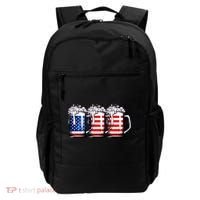 Beer American Flag 4th Of July Merica Drinking Usa Backpack thumb 0