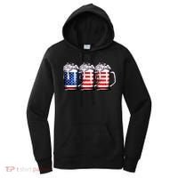 Beer American Flag 4th Of July Merica Drinking Usa Women's Hoodie thumb 0