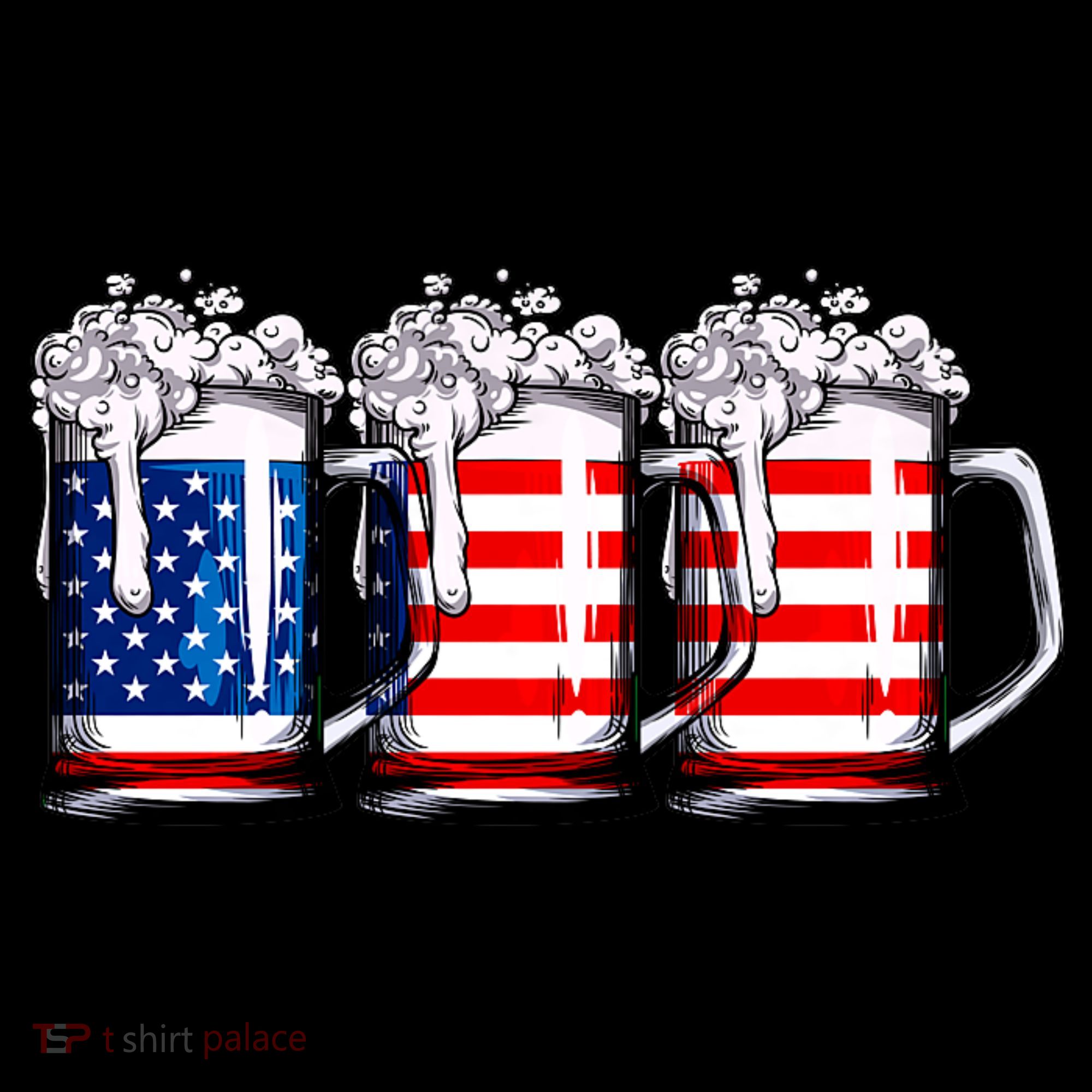Beer American Flag 4th Of July Merica Drinking Usa Women's Hoodie