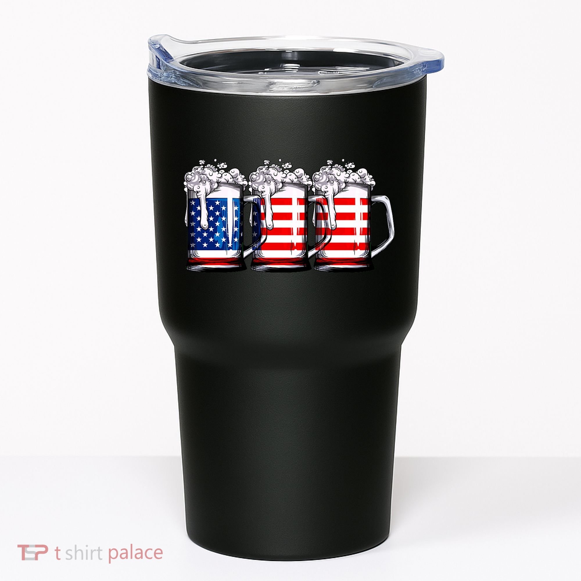 Beer American Flag 4th Of July Merica Drinking Usa Tumbler