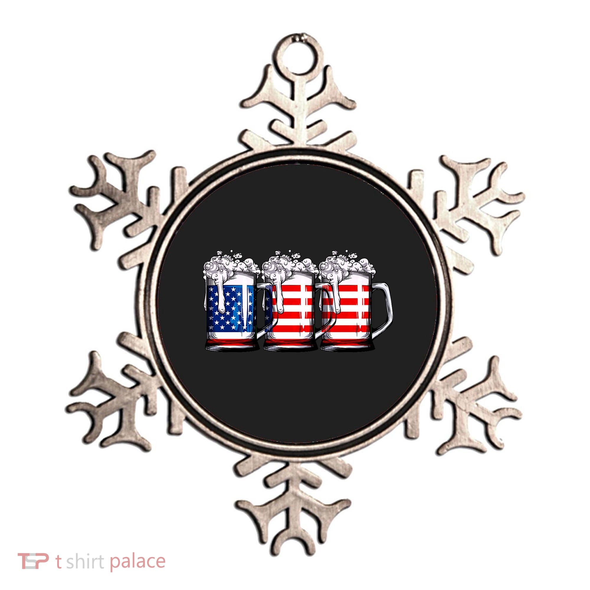 Beer American Flag 4th Of July Merica Drinking Usa Ornament