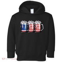 Beer American Flag 4th Of July Merica Drinking Usa Toddler Hoodie thumb 0