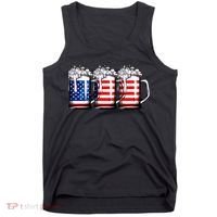 Beer American Flag 4th Of July Merica Drinking Usa Tank Top thumb 0