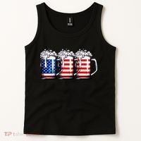 Beer American Flag 4th Of July Merica Drinking Usa Tank Top thumb 2