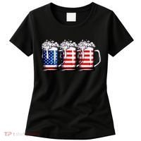 Beer American Flag 4th Of July Merica Drinking Usa Women's T-Shirt thumb 0