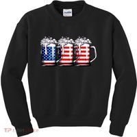Beer American Flag 4th Of July Merica Drinking Usa Kids Sweatshirt thumb 0