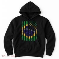 Brazilian American Flag Brazilian Roots Brazil America Hoodie thumb 0