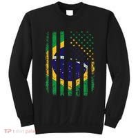 Brazilian American Flag Brazilian Roots Brazil America Sweatshirt thumb 0