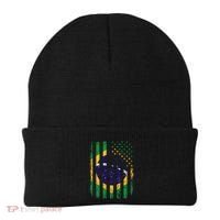 Brazilian American Flag Brazilian Roots Brazil America Beanie thumb 0