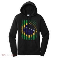 Brazilian American Flag Brazilian Roots Brazil America Women's Hoodie thumb 0